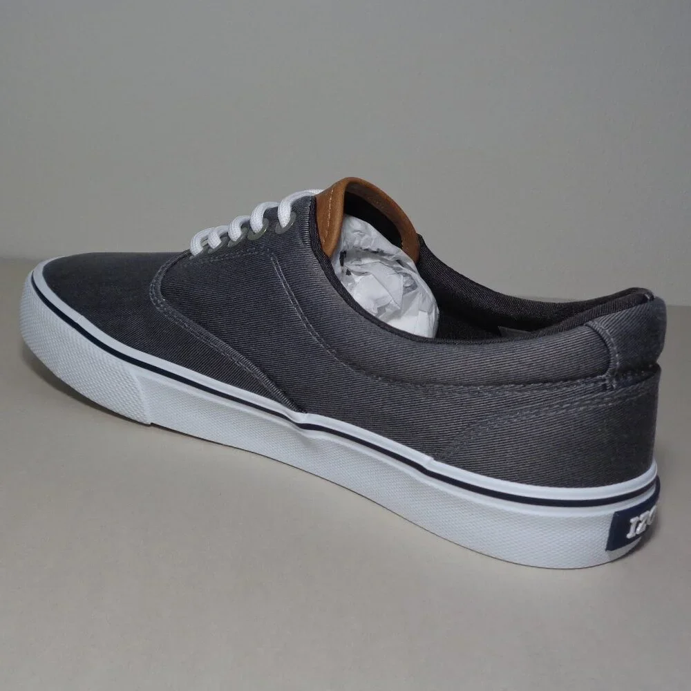 Izod Size 10 M / RANGLEY / Gray / Canvas / Casual Deck Sneakers New Men's Shoes